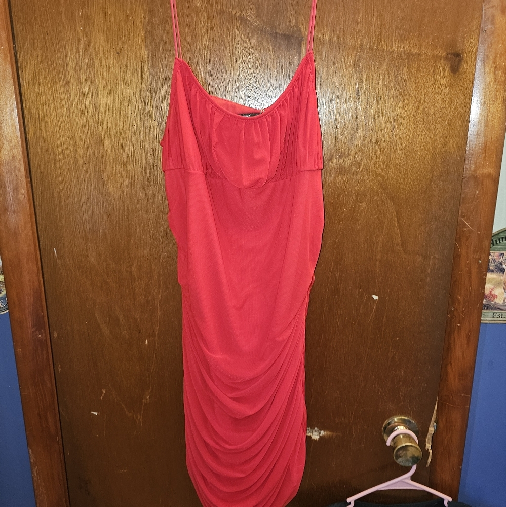 Cherry Red Shein Dress